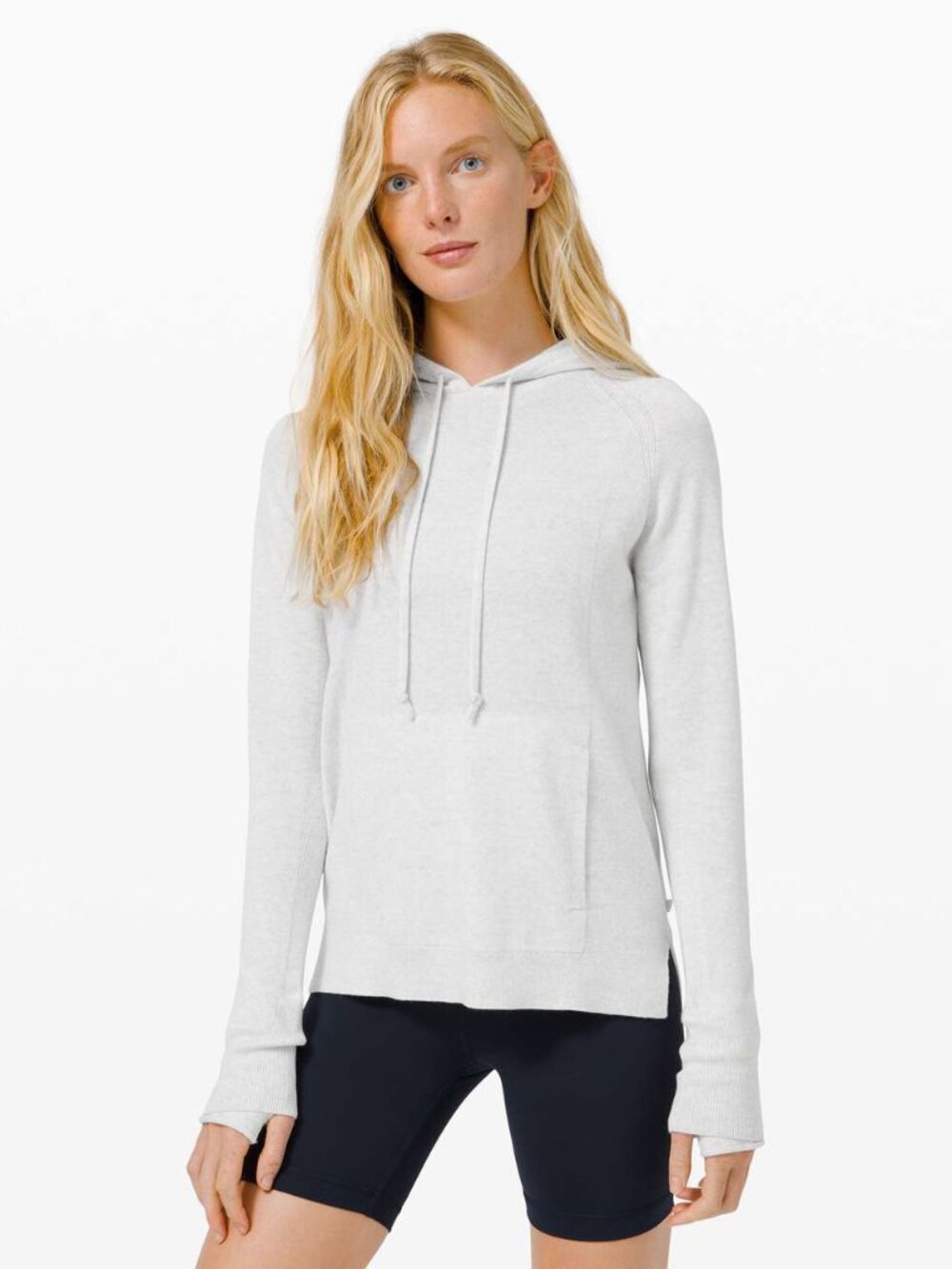 lululemon Light Grey Sit In Lotus Hoodie Sweater size 4